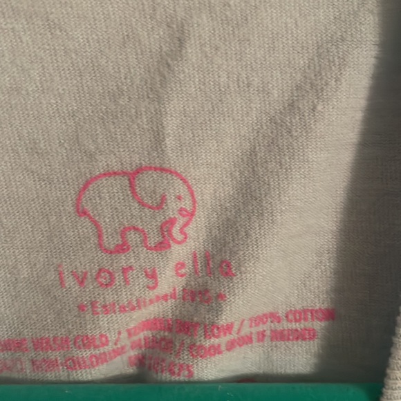 ivory ella long sleeve t shirt, light blue, size small - Picture 2 of 3